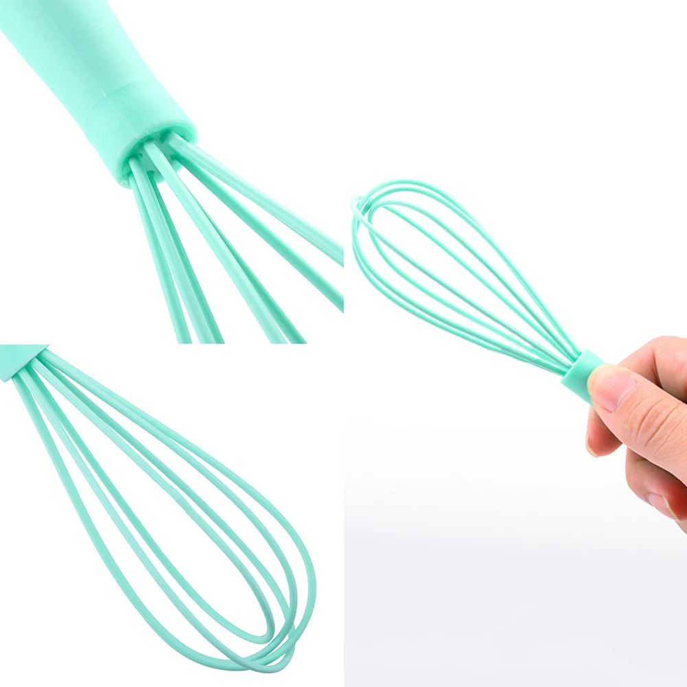 

Kitchen Silicone Whisk Non-Slip Easy to Clean Egg Beater Milk Frother Kitchen Utensil specialty Kitchen Silicone Egg Beater Tool