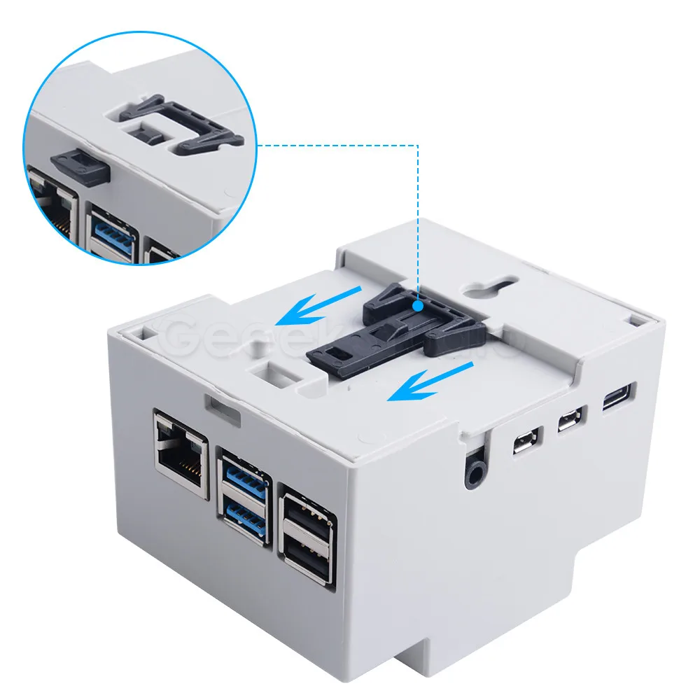 Пластиковый чехол с электрической коробкой ABS для Raspberry Pi 4B / 3 охлаждающим