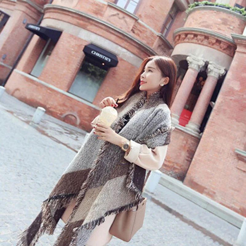 

Winter Women's Thick Warm Wool Pashmina Cashmere Stole Scarves Scarf Shawl Wraps 85WB
