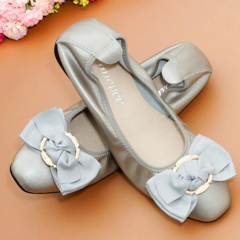 Женские лоферы на плоской подошве Повседневные балетки из натуральной кожи без