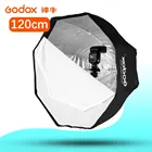 Фотостудия Godox 120 см, переносной восьмиугольный фотовспышка, софтбокс для зонта, софтбокс, отражатель Brolly