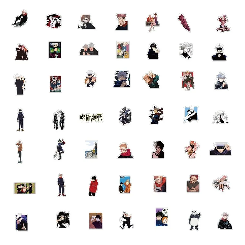 

10/50/100pcs Anime Jiu-Jitsu Battle Sticker Witchcraft Battle Sticker Waterproof Decal Skateboard Sticker Laptop Suitcase