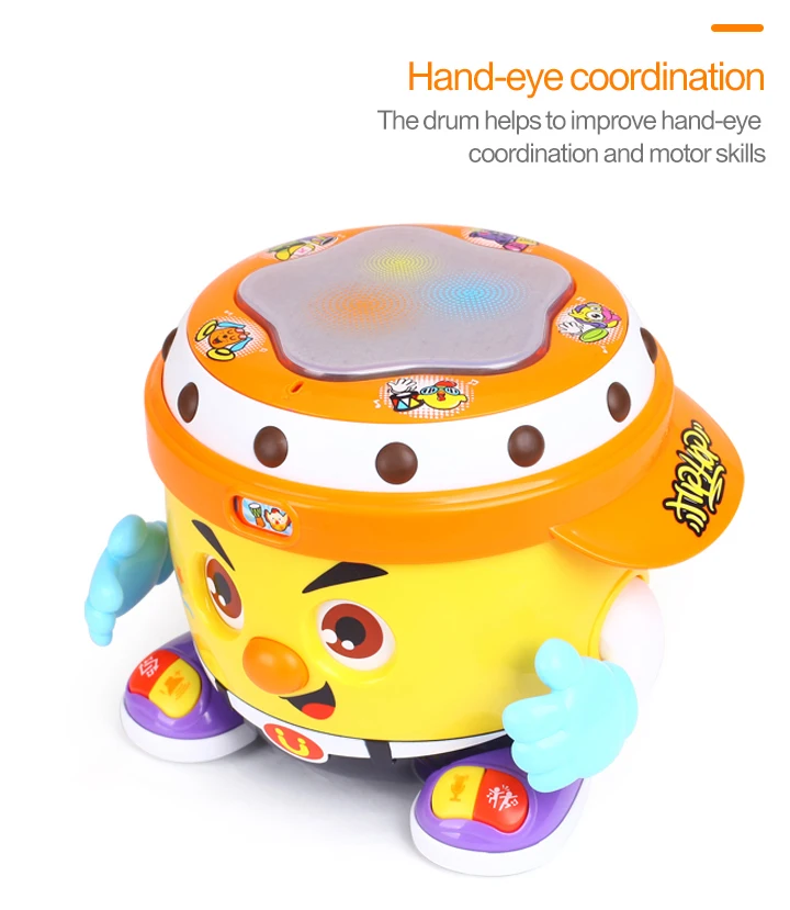 HOLA TOYS 6107 детская игрушка DJ вечерние барабанные игрушки с музыкой и светом Обучающие Развивающие игрушки для подарков