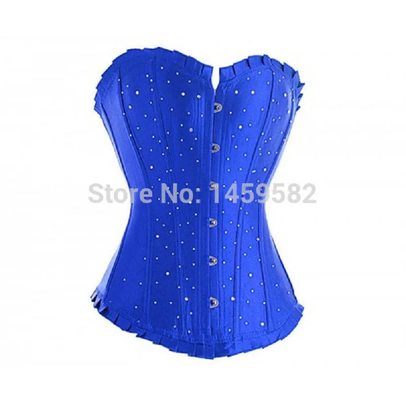 Женский корсет со шнуровкой стразами готический S-6XL 804 | Женская одежда