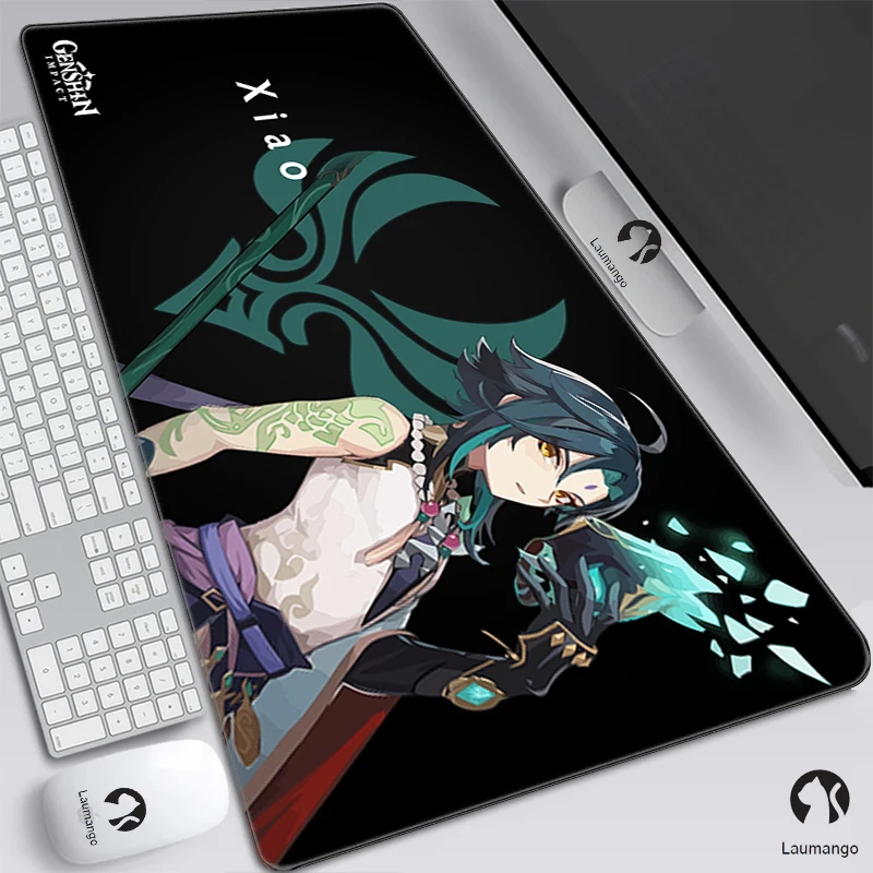 

Xiao Genshin Impact Mouse Pad Anime Gaming Accessories Laptop ковер Desk Mat Completo Gabinete Pc Gamer Carpet Varmilo Mousepad