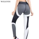 Штаны Для Йоги WANAYOU, дышащие женские леггинсы для фитнеса, эластичные колготки для бега и фитнеса с эффектом пуш-ап, большие размеры, S-XXXL