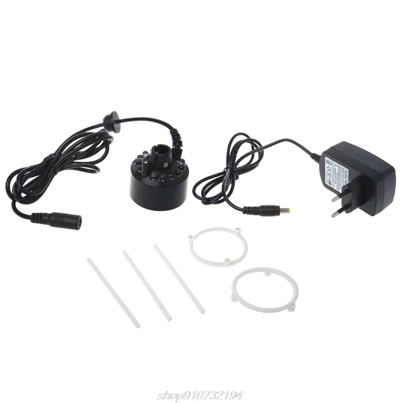 

12LED 20mm Metal Super Ultrasonic Mist Creator Fogger Nebulizer Water Fountain N06 20 Dropshipping