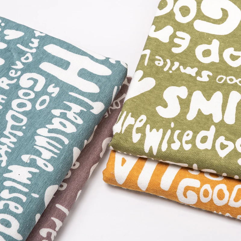 100% хлопок саржа фланелевая ткань шлифованная мягкая с буквенным рисунком