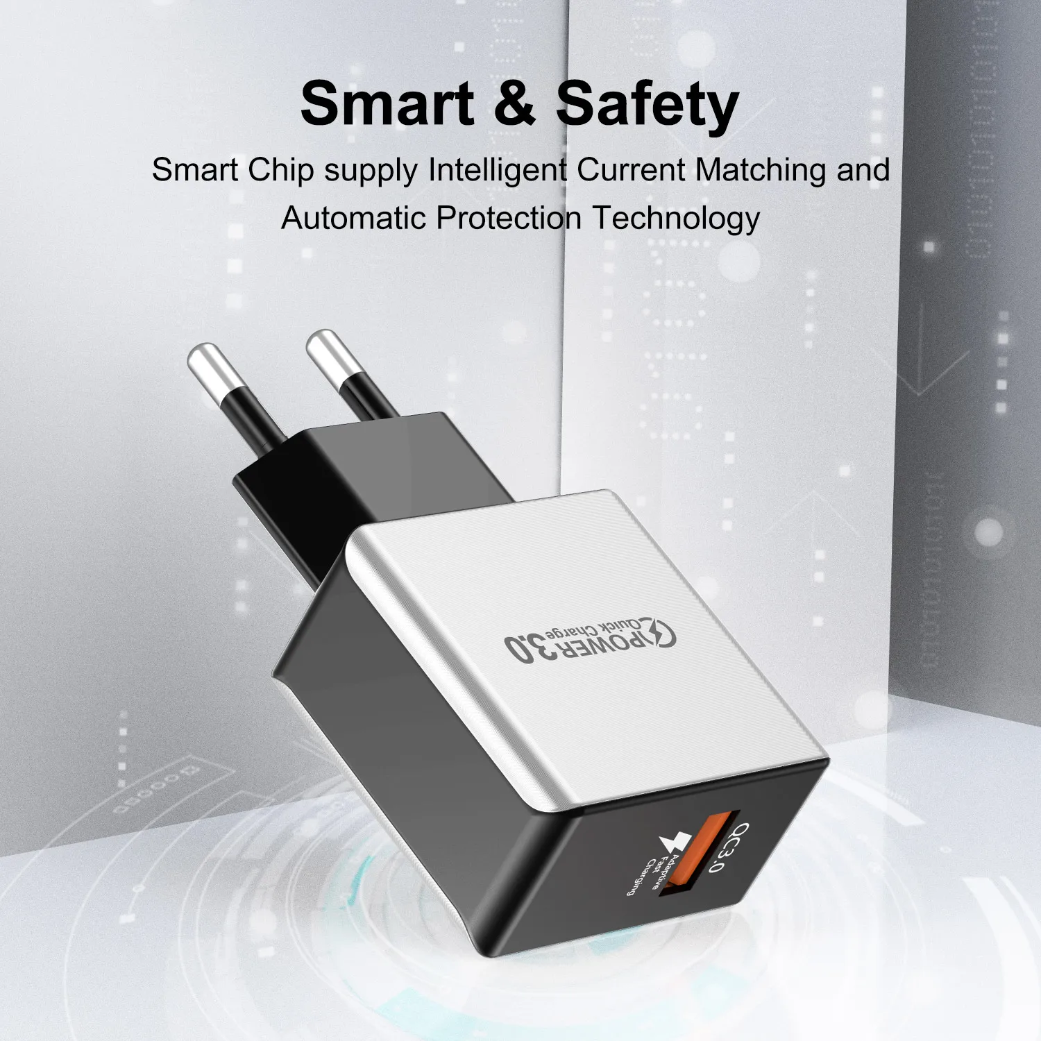 Сетевое зарядное устройство USLION Mini USB QC 3 0 быстрое для путешествий iphone 7X8 6 6S Samsung