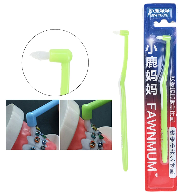 

Cleaners Floss Interdental Brush Soft Bristle Orthodontic Braces Cleaning Toothbrush Cusp Tooth- Oral-Care