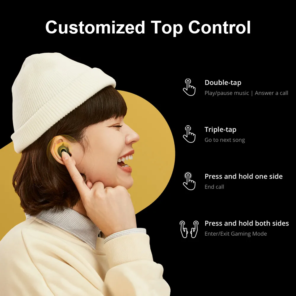realme buds q tws ture wireless bluetooth earphones smart touch control waterproof headsets ultra light 3 6g earbuds with mic free global shipping