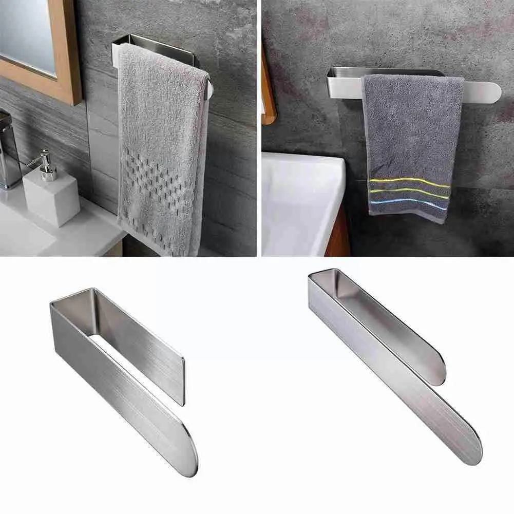 1 шт. вешалка для полотенец ванной комнаты стальная неперфорированная Простая