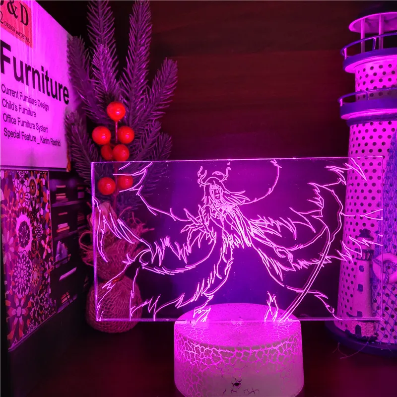 

BLEACH 3D Led Anime Lamp Ulquiorra Cifer 7 Color Changing Nightlights Lampara Led For Home Decoration
