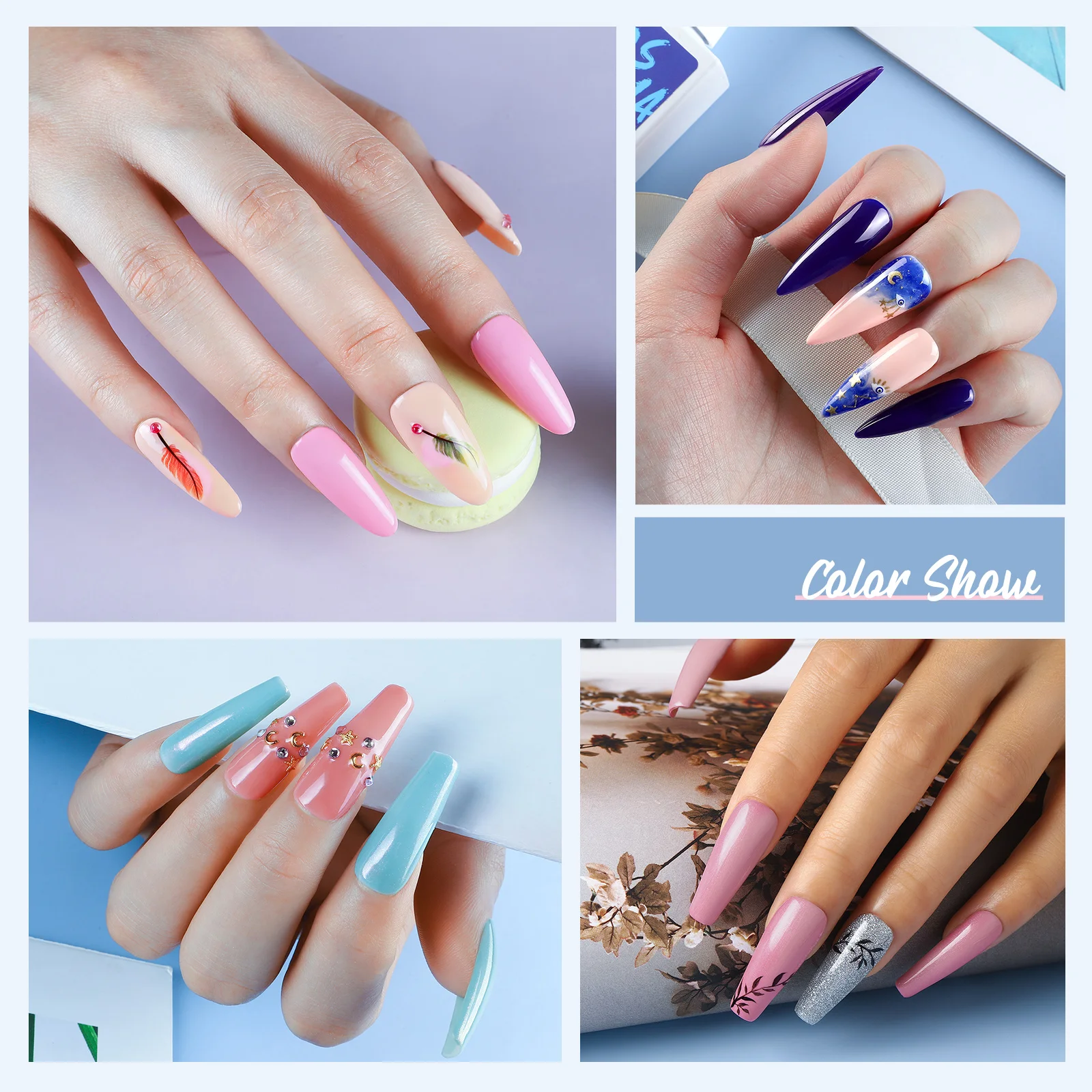 

Uv Builder Gel Nail Extension Kit With Dryer Lamp Nail Art Design Crystal Gel Soak off Quick Building Manicure Decoration Tools