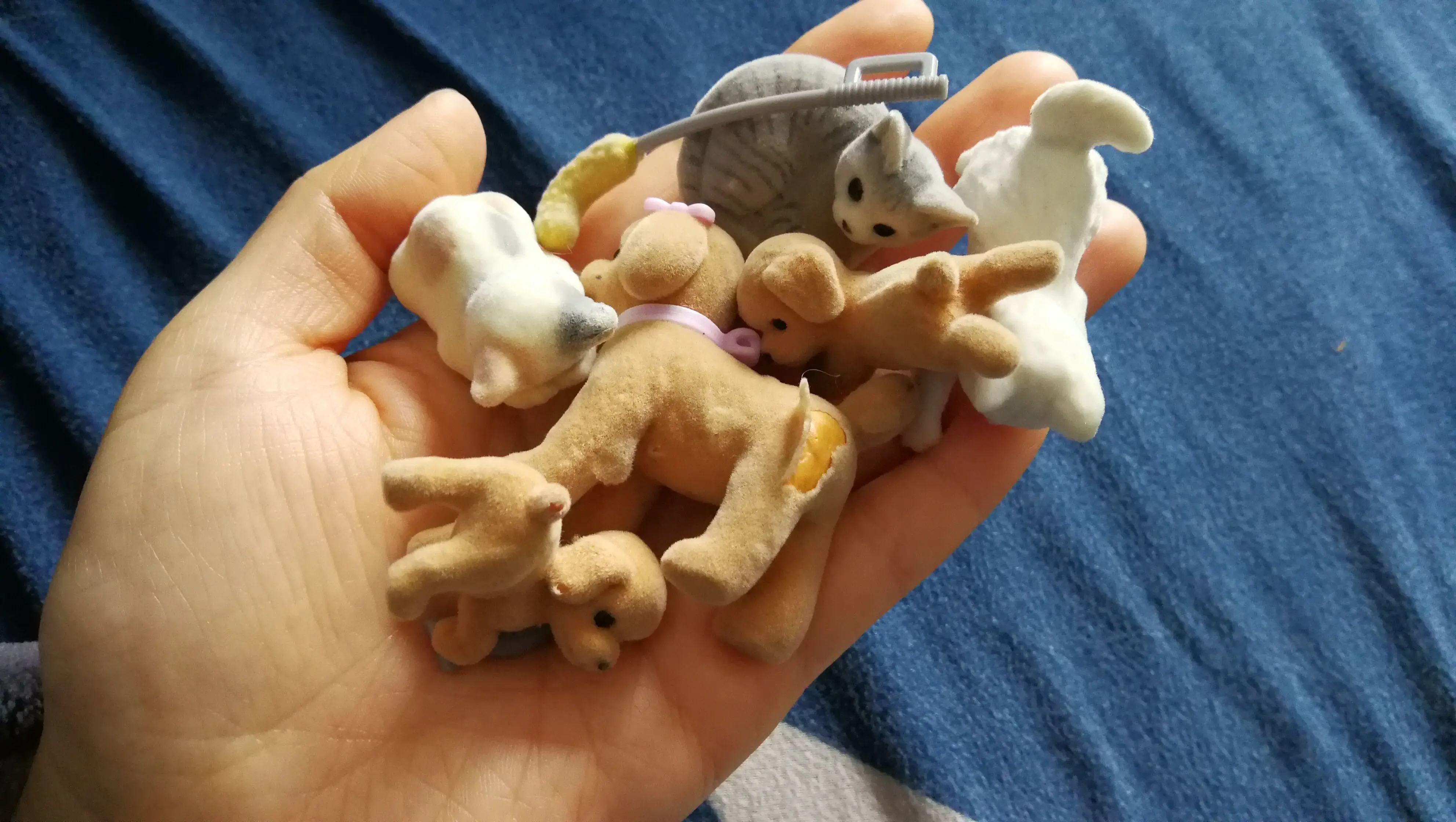 Мини-фигурка флокирующая собака набор моделей игрушек подарки безупречно |