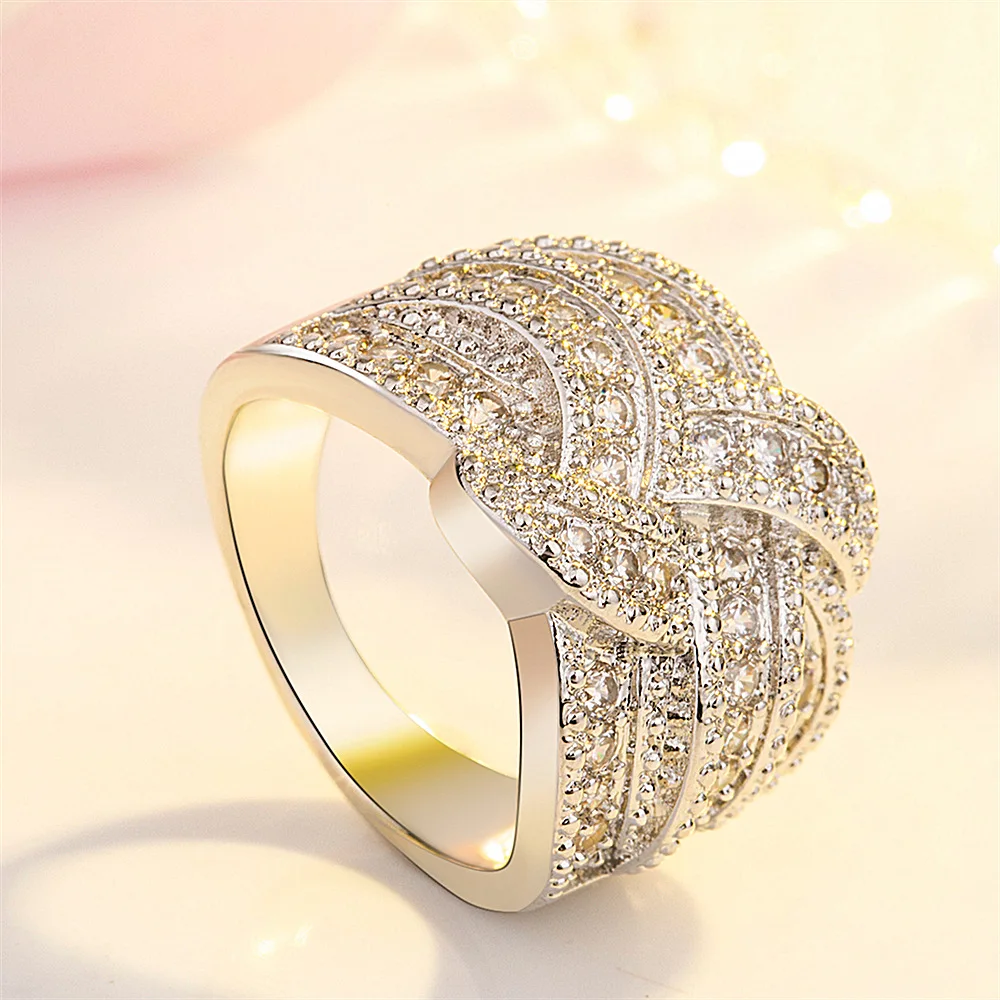 2021 модные роскошные свадебные кольца для женщин массивные Кольца Аксессуары