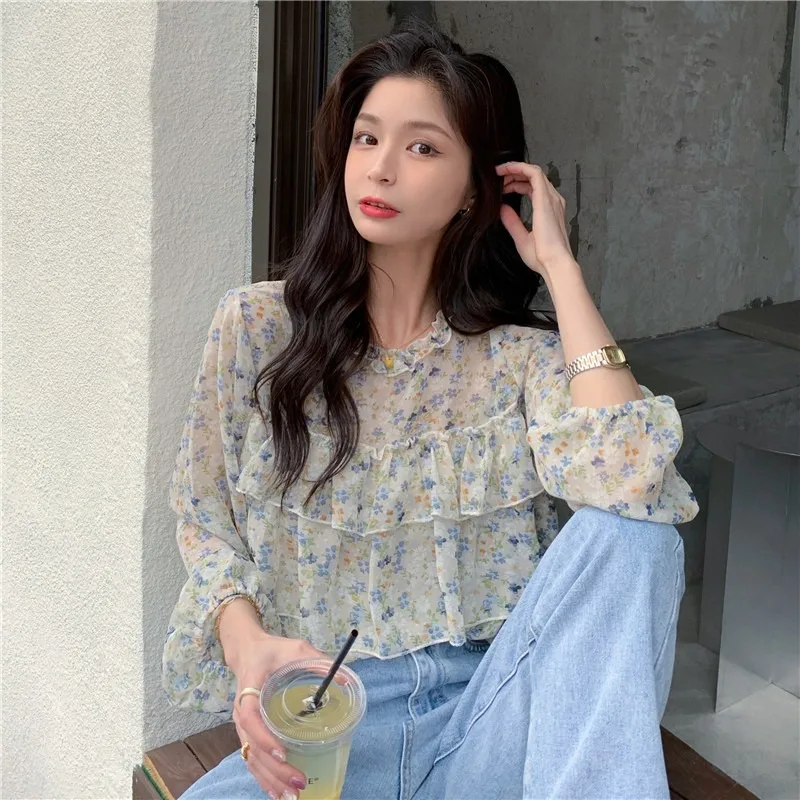 Летняя одежда с оборками новинка 2021 французская Милая элегантная шифоновая