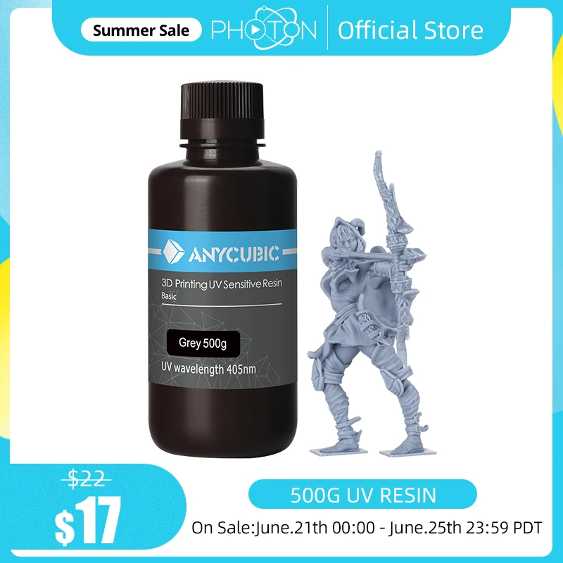 Универсальная смола для 3D принтера ANYCUBIC нм белый серый черный