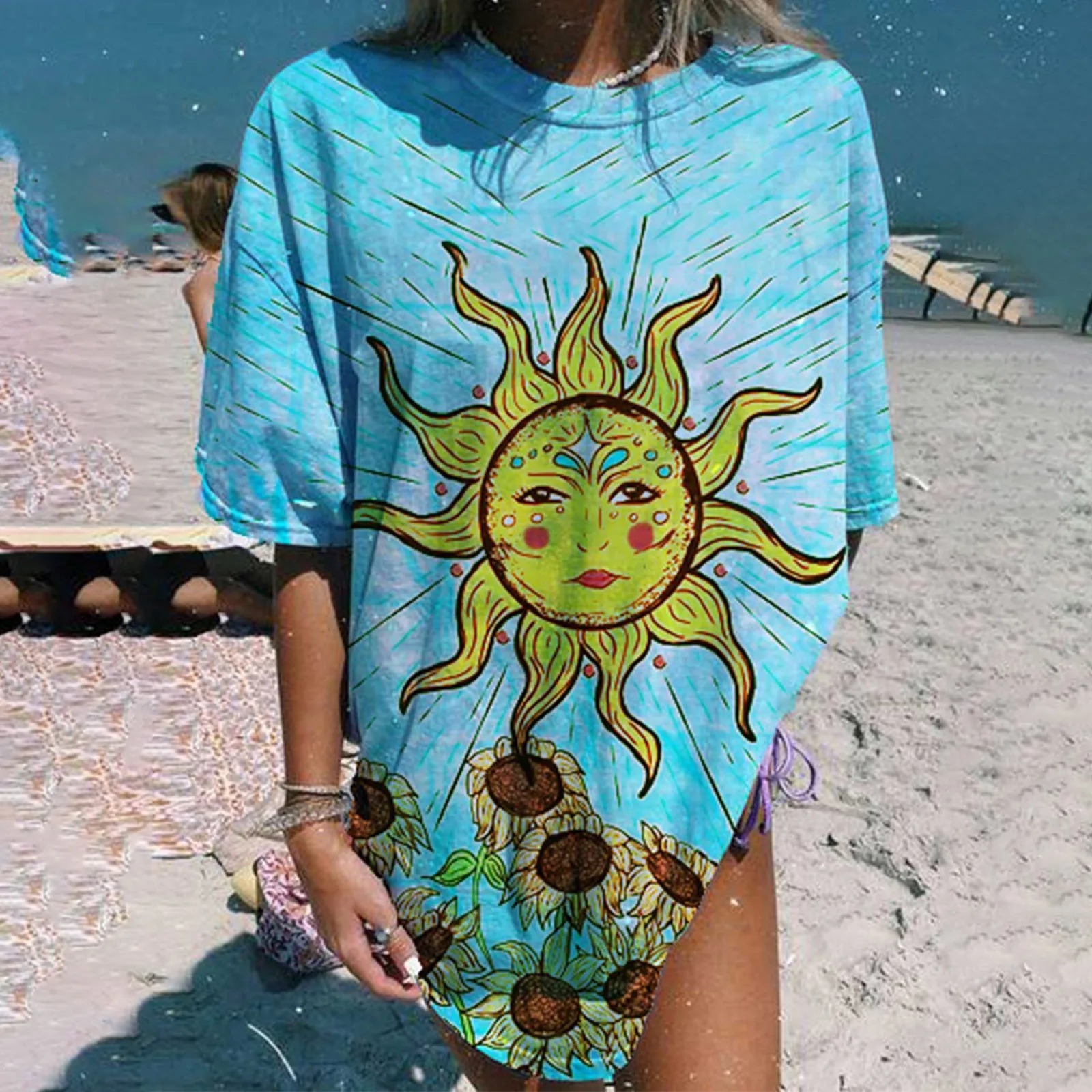 

Женская Винтажная футболка в стиле Харадзюку, Повседневная Блузка с коротким рукавом и принтом