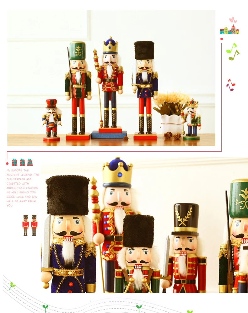 

British Nutcracker Puppet Soldier Decoration Creative Room Small Display Home Living Room Wine Cabinet Christmas Decoration