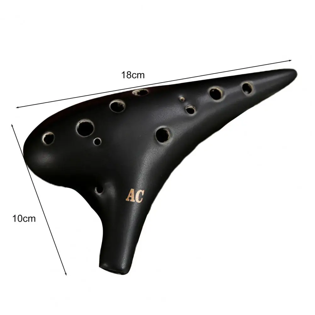 

1 pc 12-hole Alto C Black Ocarina Ocarina Smoked 12-hole Ocarina Ocarina Introduction Instrument Suitable for beginners to play