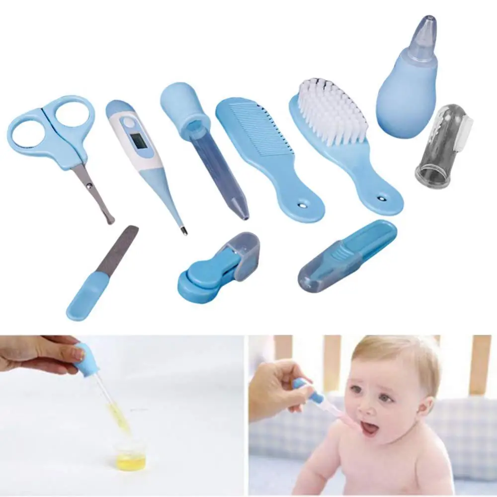 

10Pcs/Set Infant Feeder Nail Clipper Hair Brush Comb Newborn Baby Care Tool Kits