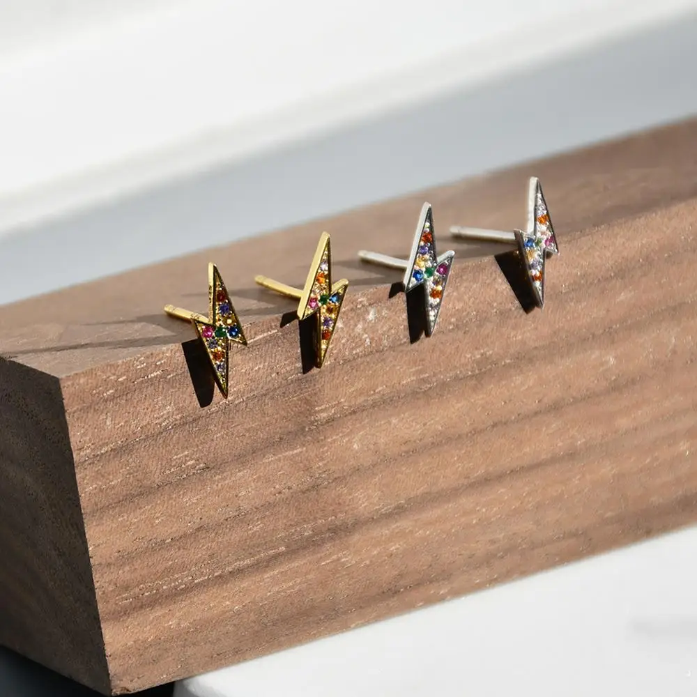 Новые серьги из стерлингового серебра 925 пробы Модные Цветные циркониевые