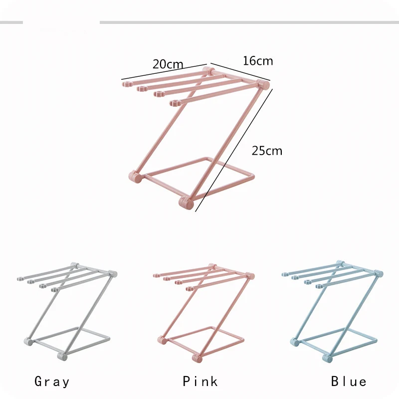 

Kitchen Accessories Organizer Towel Rack Hanging Holder Foldable Storage Rack Shelf Cupboard Rag Racks Hanger Household Supplies