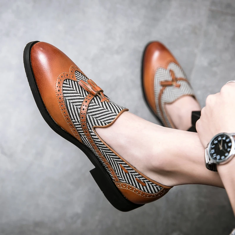 

Мужские кожаные лоферы с круглым носком, размеры 38-48