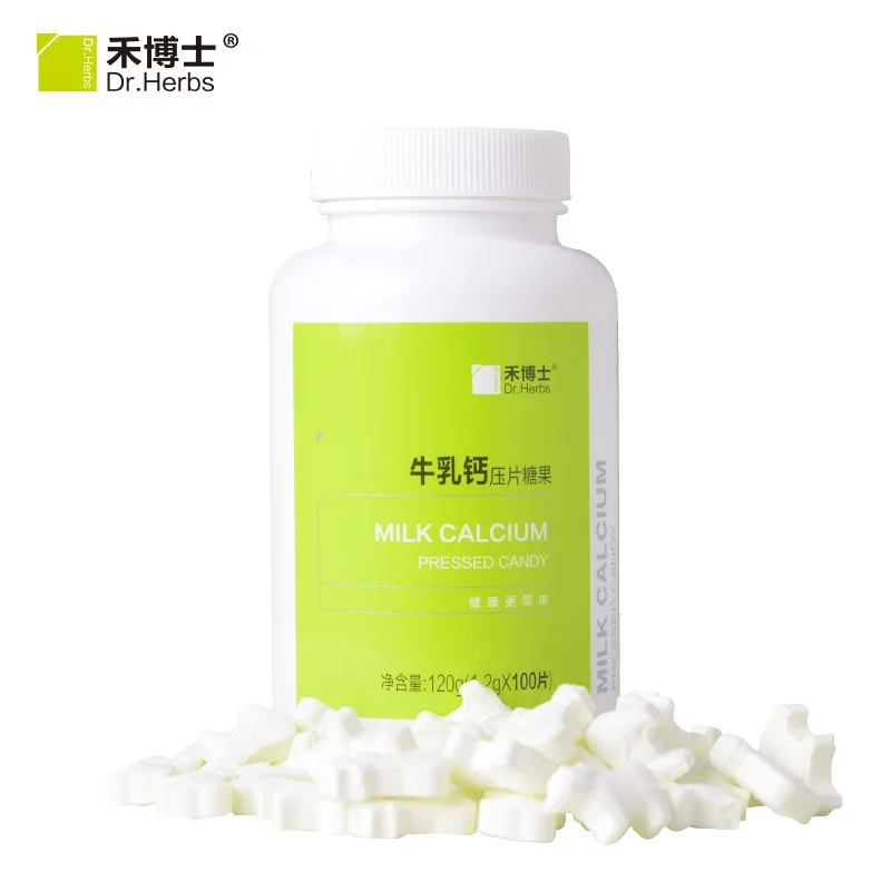 

Authentic Dr. He Milk Calcium Tablets Growth Calcium New Children Teenagers Adults Men and Women Zealand Milk Source 100 Tablets
