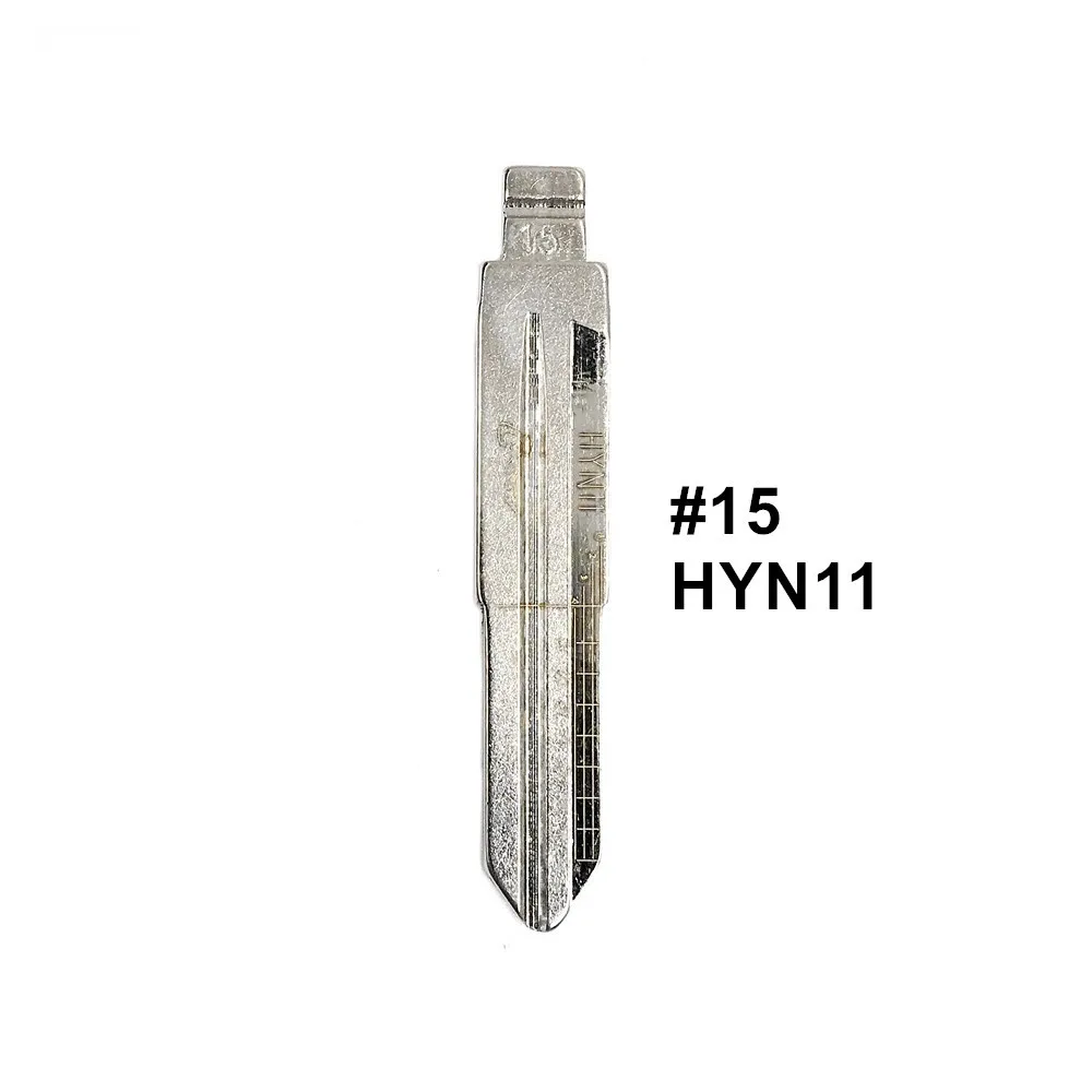 

5pcs 2 IN 1 Lishi HYN11 #15 Engraved Line Key Blade Scale Shearing Teeth Cutting Key Blank for Hyundai Elantra/Tucson/Kia Cerato