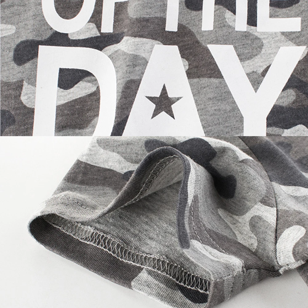 HH/детская одежда спортивный костюм для мальчиков летняя камуфляжная футболка с