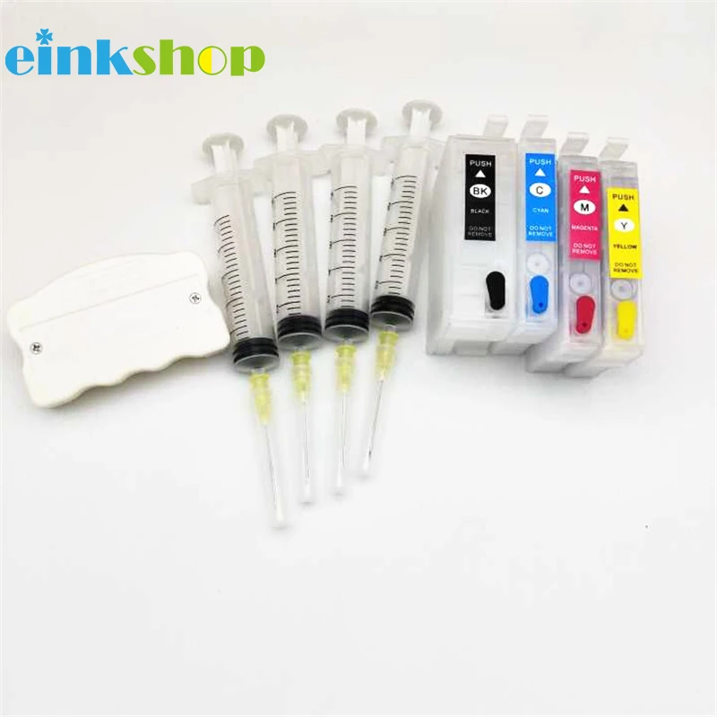 Сбрасыватель микросхем Einkshop T34 34 XL 4 цвета WF3725 многоразовый картридж без чипа для