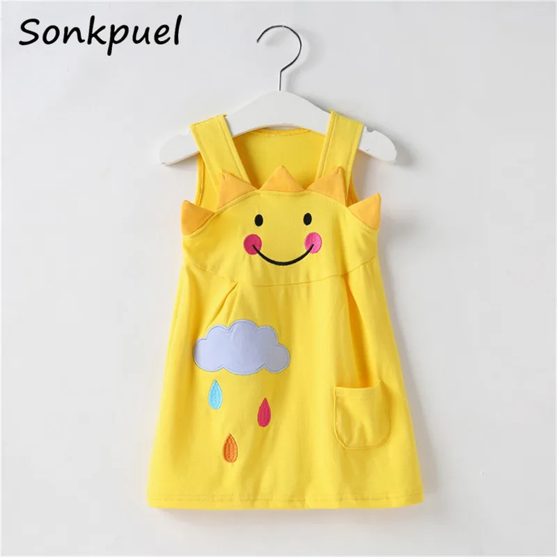 New Arrive Girls Sleeveless Dresses Summer Kids Sling Princess Dress Girl Cute Sundress 2 3 4 5 6 7 8 Years Children's Clothing | Детская