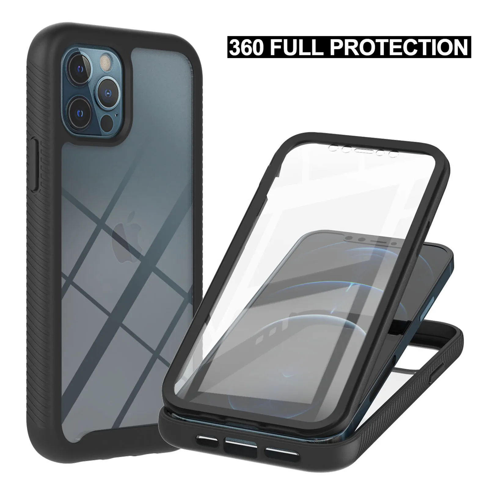 Противоударный чехол с полной защитой 360 градусов для IPhone 12 Mini 11 Pro Max SE 2020 8 7 6 6S