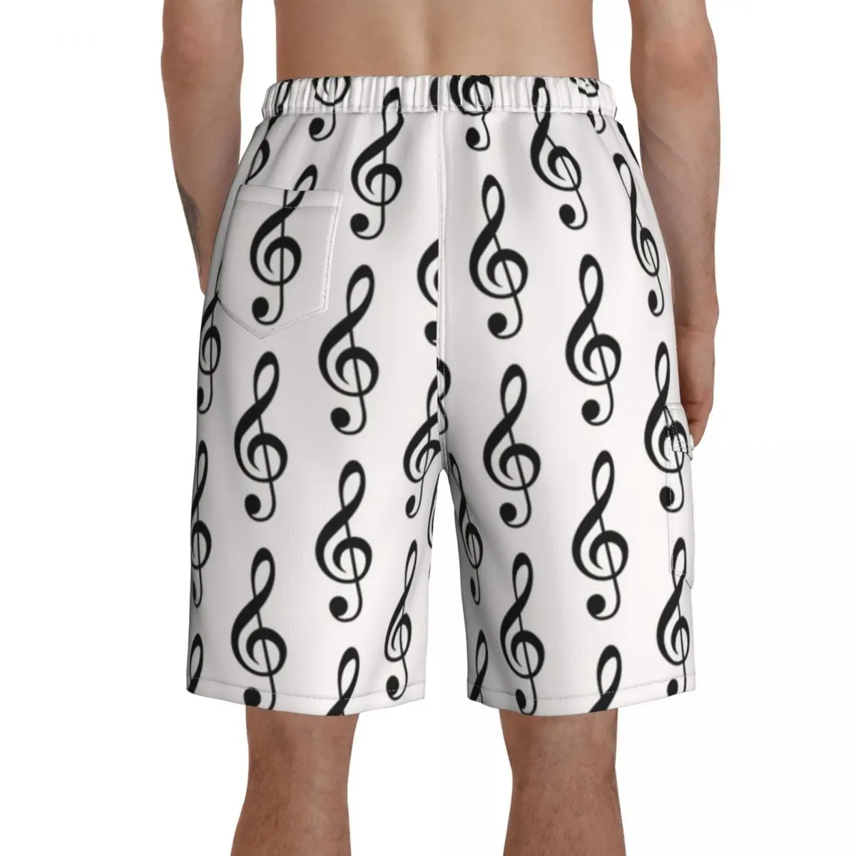 

Melody Board Shorts Pattern Beach Swimming Trunks Polyester Men Swim Trunks