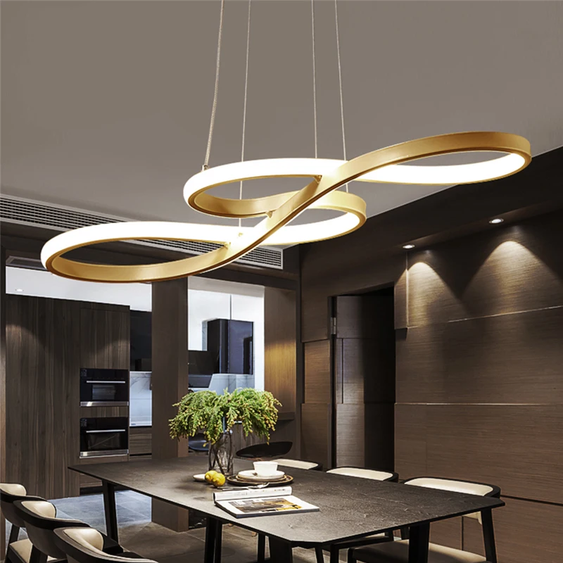

Modern Musical Note Led Chandelier for Dining Room Livingroom Nordic Loft Hang Lamp Kitchen Island Meetingroom Light Decor