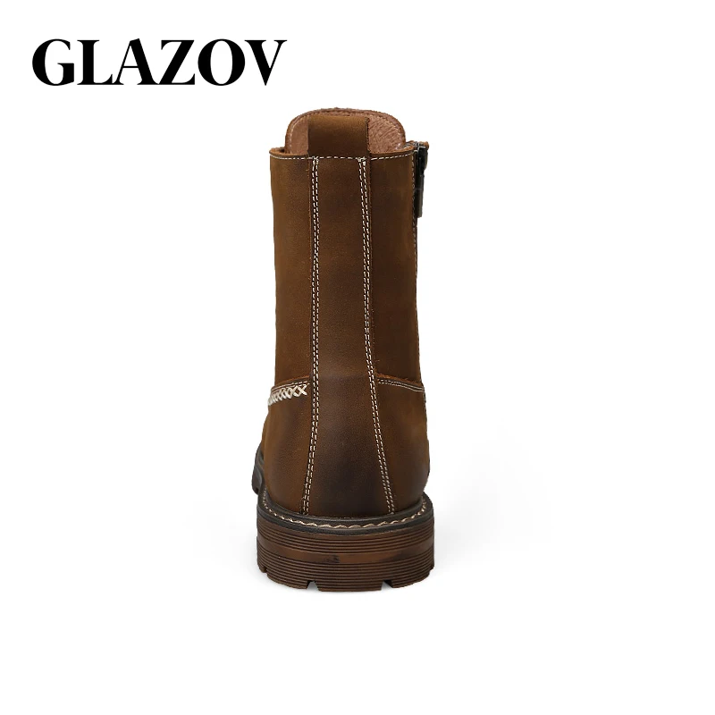 Брендовые мужские водонепроницаемые ботинки из натуральной кожи Мужская