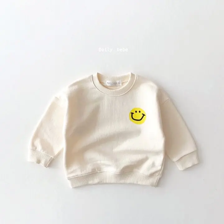 Spring New Fashion Smiley Print Baby Long Sleeve T Shirts Cotton Kids Striped Sweatshirt Girl Autumn Baby Boy Casual Sweatshirt