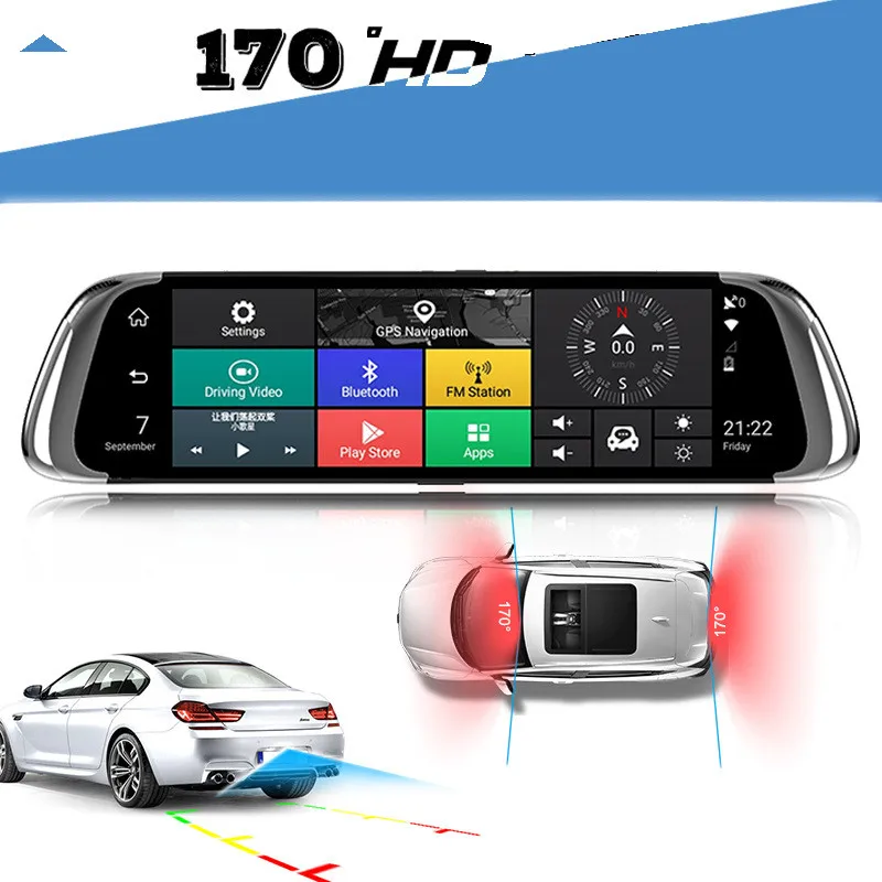 Авто Gps 4G Wi Fi 10 дюймов полный Экран для приставки Android Smart вождения Регистраторы Hd