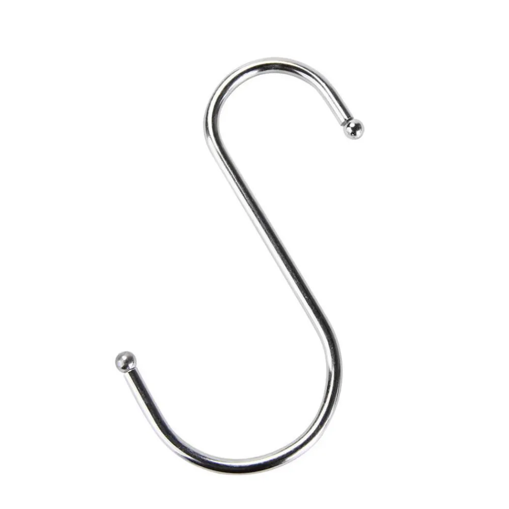 

Stainless Steel S-Shape Hook Kitchen Bedroom Multi-function Railing S Hanger Hook Clasp Holder Hooks Hanging Storage Tools
