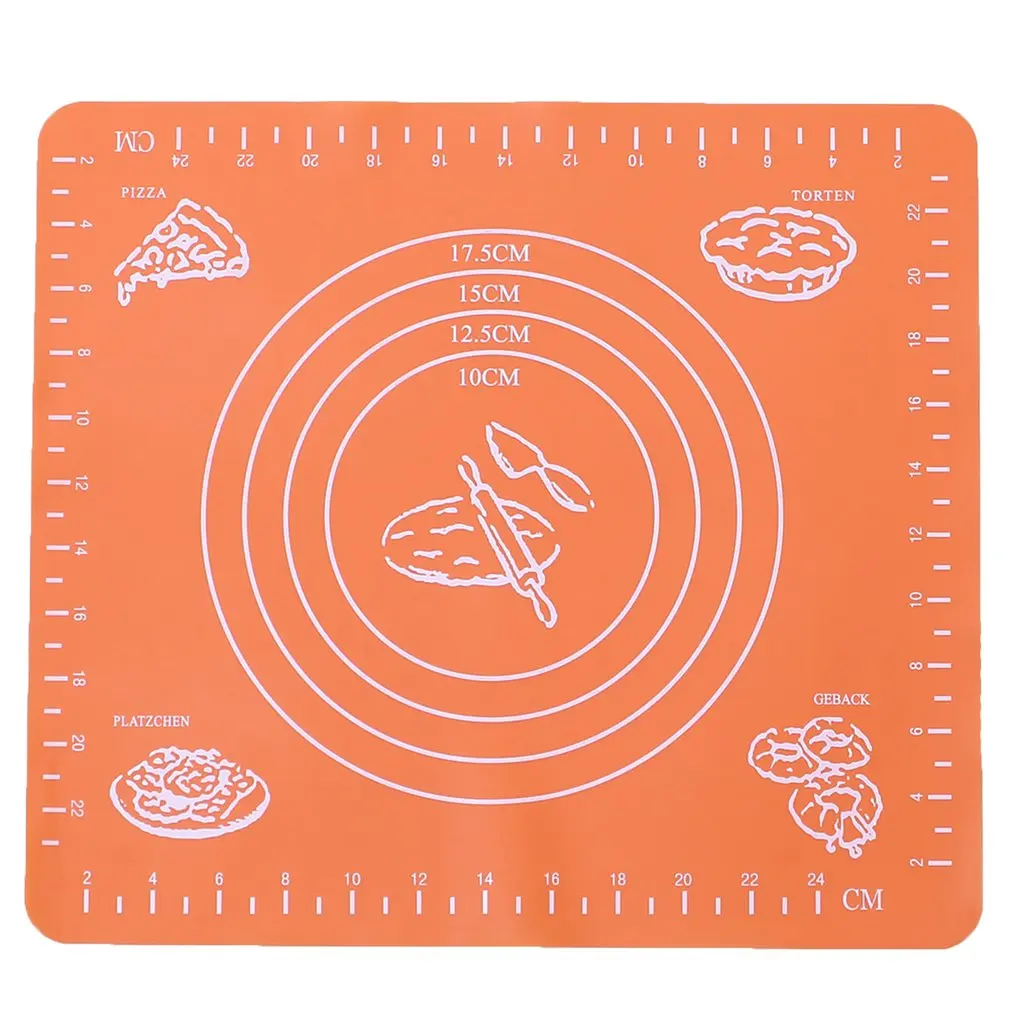 Nonstick Silicone Scale Baking Mat Oven Rolling Dough Pad Fondant Pastry Cooking Tools |