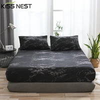 marble bed sheets 180x200elastic fitted sheet 140x190200x200mattress protector cover four corners elastic band for bedroom