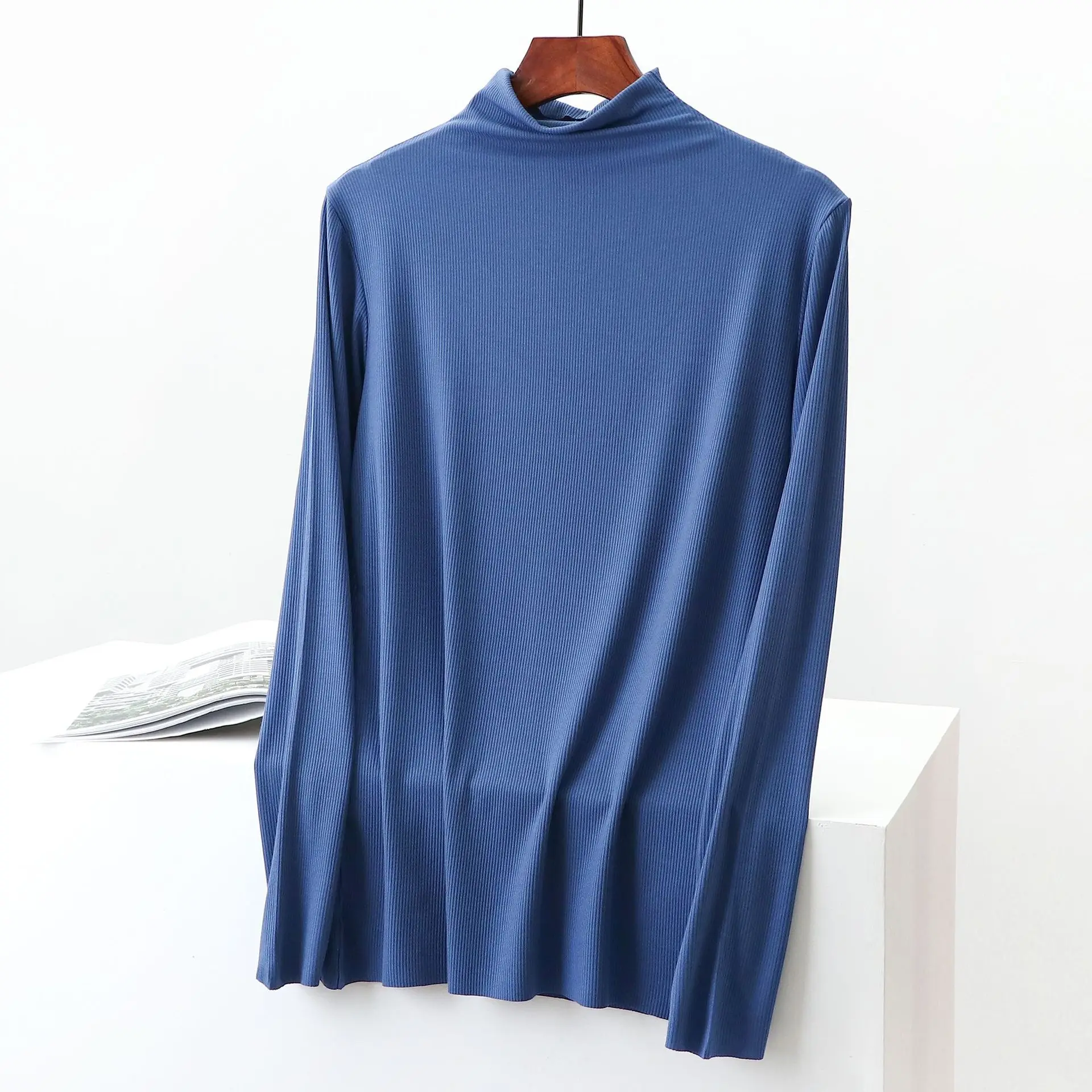 2020 новый стиль модал половина черепаха шеи Базовая рубашка женское нижнее белье