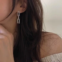 2020 women brand chain earrings vintage u chains stud earrings gothic jewelry tassel earrings for women punk bijoux femme brinco