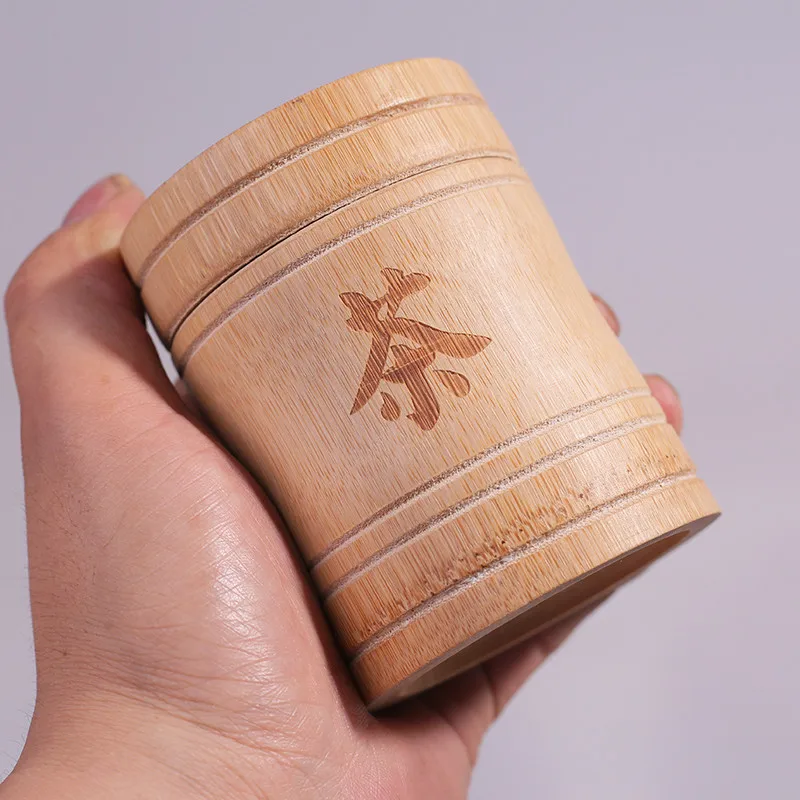 Бамбуковая банка для чая ручной работы кухонная специй герметичные банки