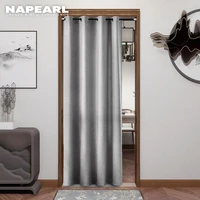 napearl 1 piece elegant door partition curtains grommet top type bedroom kitchen gates window modern solid match home decoration