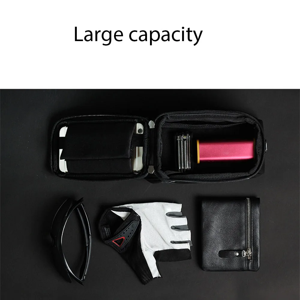 

Bike Phone Front Frame Bag Waterproof Bicycle Phone Mount Bag Phone Case Holder Cycling Top Tube Frame Bag