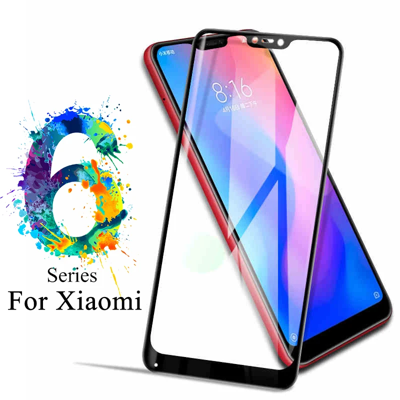 Защитное стекло для экрана xiaomi mi A2 lite на ksio Red Note 6 Pro 6A 6X 2A X6 A X Xio Redme закаленное |