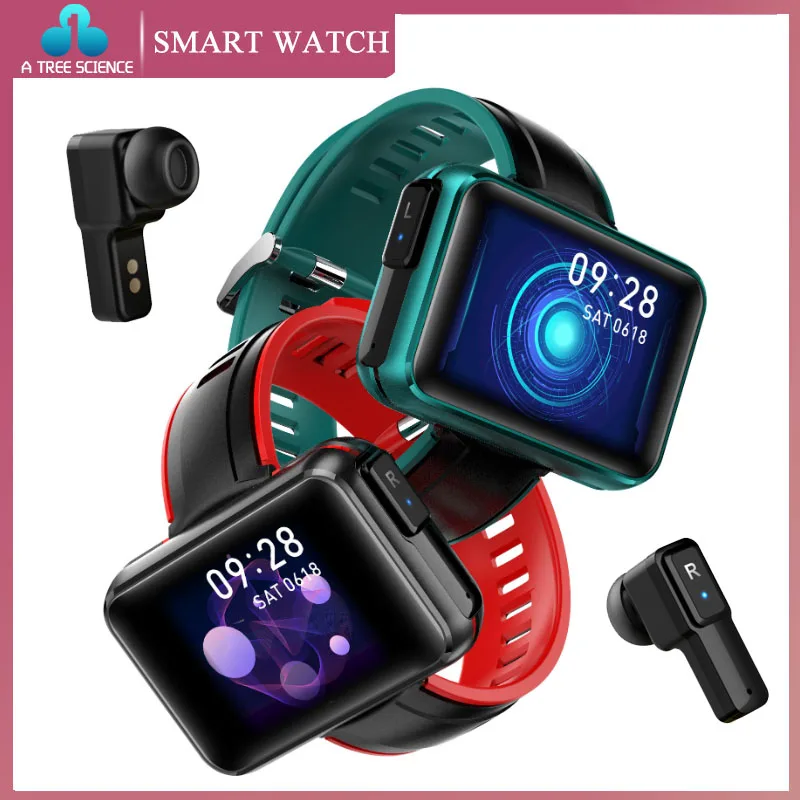 T91 Смарт часы наушники вкладыши TWS с Беспроводной гарнитура Bluetooth для мужчин и